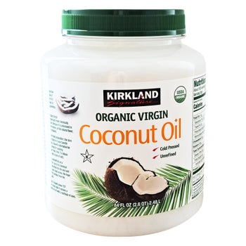 Kirkland Signature organic coconut oil for cooking and baking