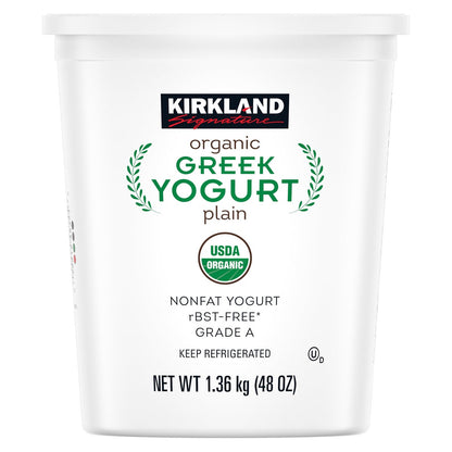 Kirkland Signature Organic Greek Yogurt 48 oz tub