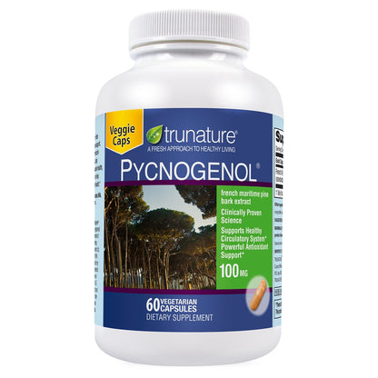 trunature Pycnogenol 100 mg vegetarian capsules bottle