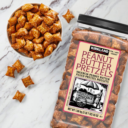 Peanut butter filled pretzel nuggets by Kirkland Signature