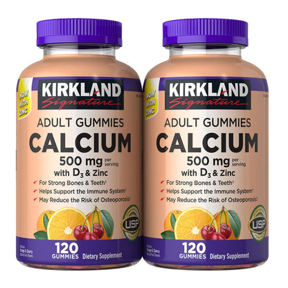 Kirkland Signature calcium adult gummies with D3 and zinc