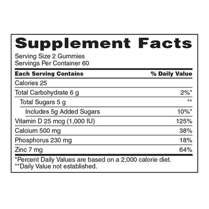 Orange and cherry Kirkland Signature supplement gummies