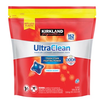 Kirkland Signature Ultra Clean HE laundry detergent pacs 152 count