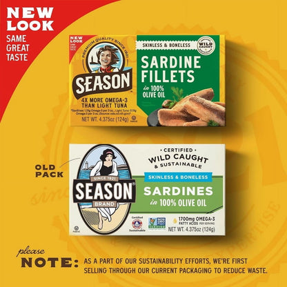 Skinless boneless sardines packed in olive oil