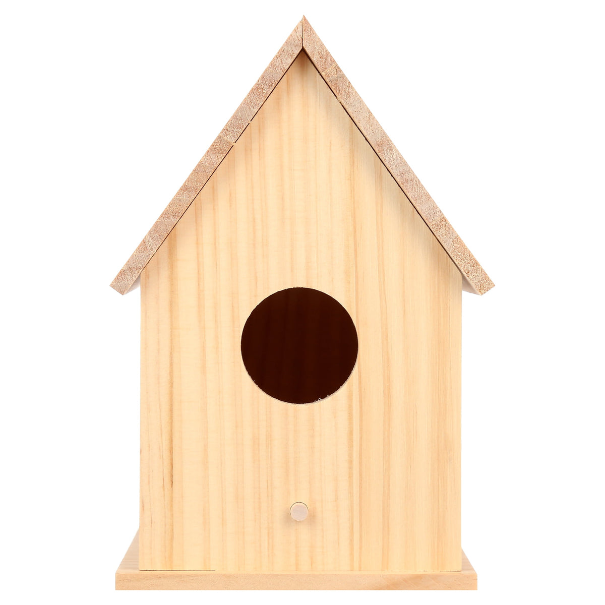 Tool-free wooden birdhouse craft for ages 6 and up