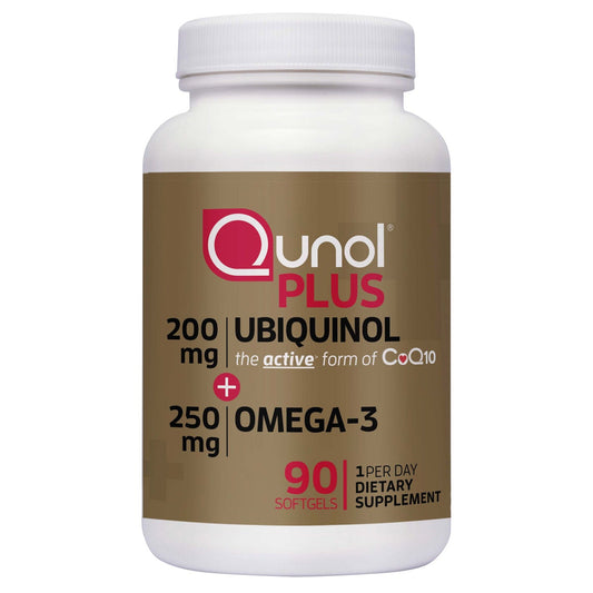 Qunol Plus CoQ10 Ubiquinol 200 mg softgels with omega-3