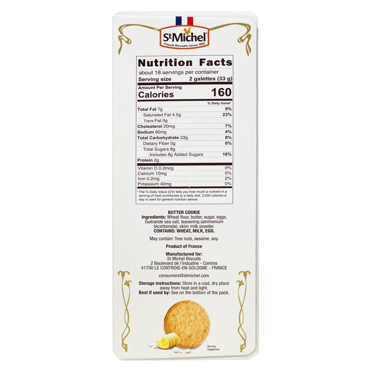 French bakery cookies with crisp butter texture
