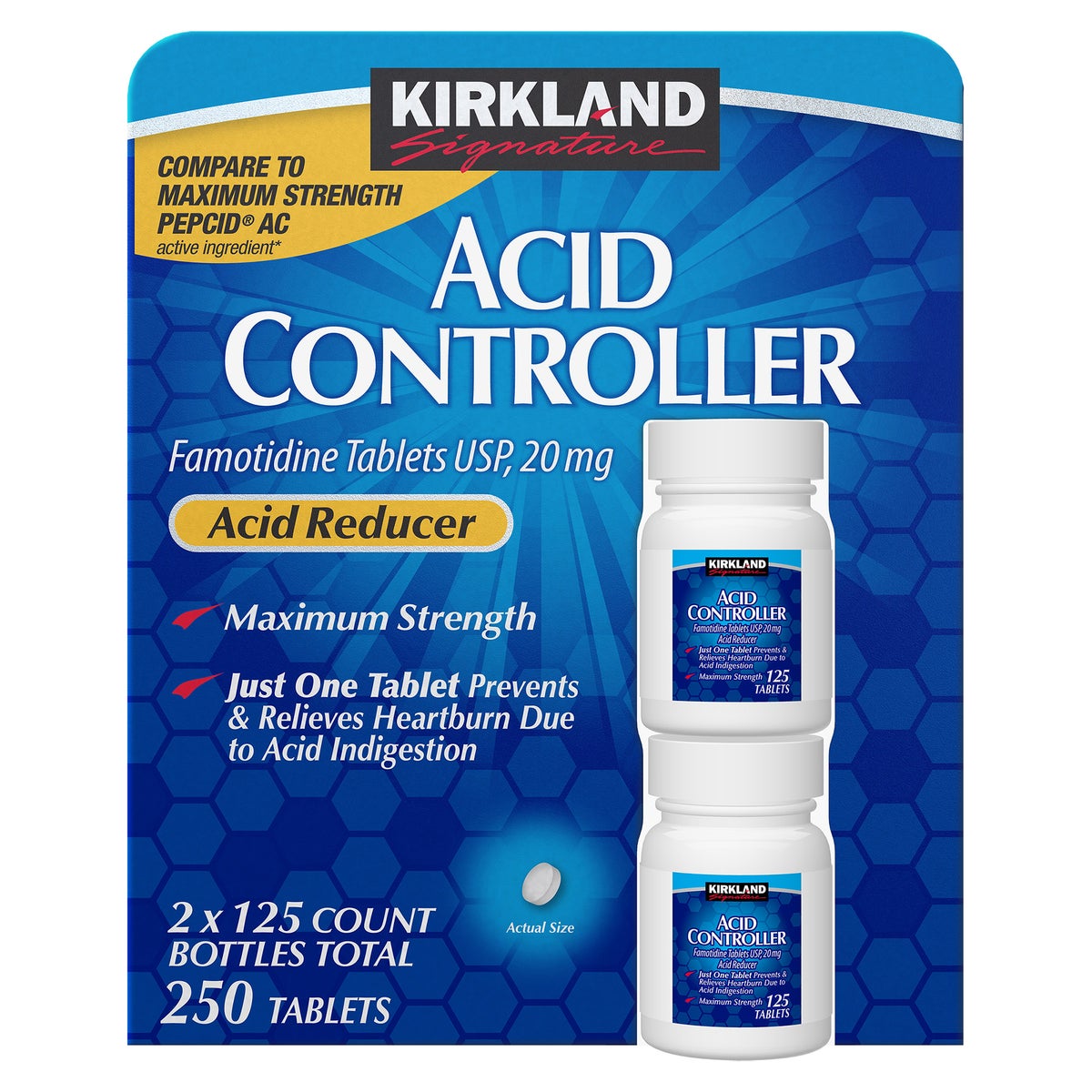 Kirkland Signature Acid Controller 20 mg 250 tablets