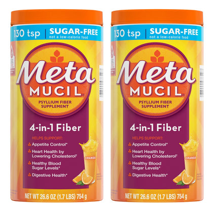 Metamucil orange sugar free fiber supplement bottle