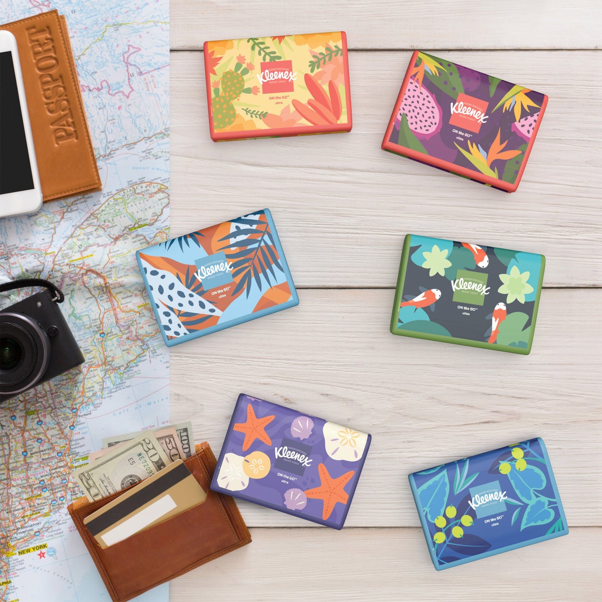 Kleenex 3-ply slim wallet facial tissues