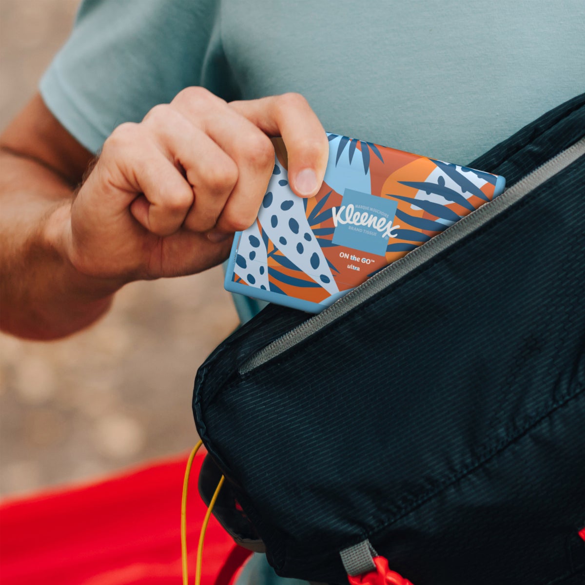 Compact Kleenex facial tissue packs for travel