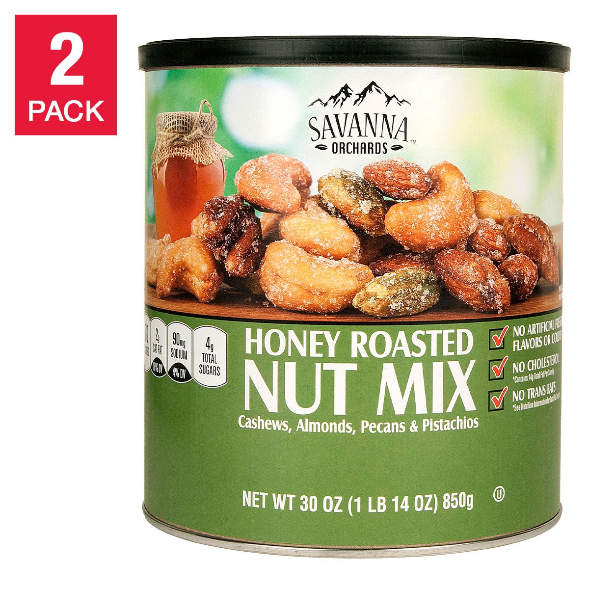 Savanna Orchards honey roasted nut and pistachio mix 30 oz 2-pack