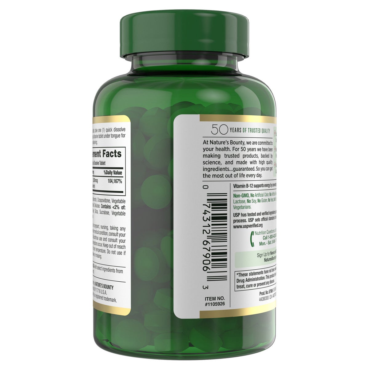 Natural cherry flavored B-12 supplement tablets