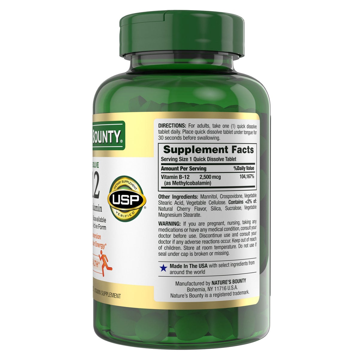 Nature's Bounty methylcobalamin B-12 supplement