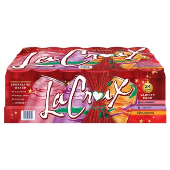La Croix Red Winter Variety Pack sparkling water 24 count cans