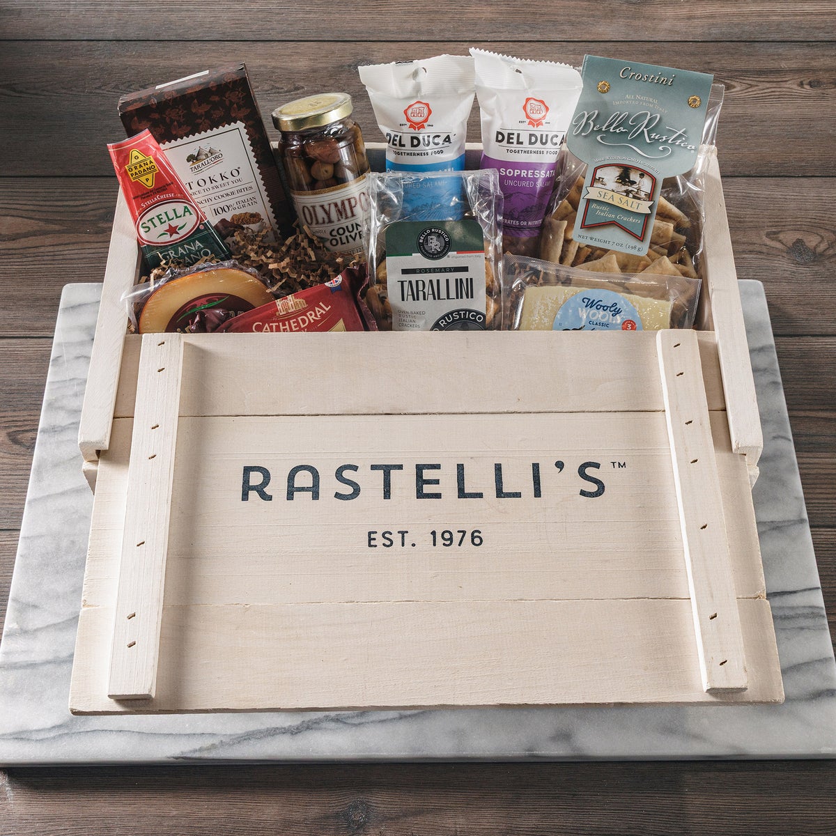 Premium assorted food gift crate for celebrations