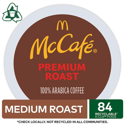 McCafe coffee K-Cup pack 84 ct packaging