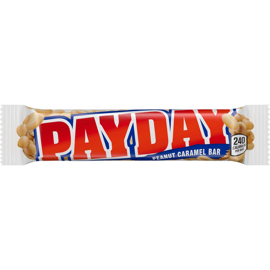 Individually wrapped PayDay peanut caramel bars