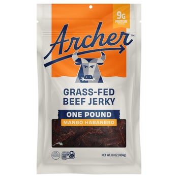 Gluten-free mango habanero jerky snack