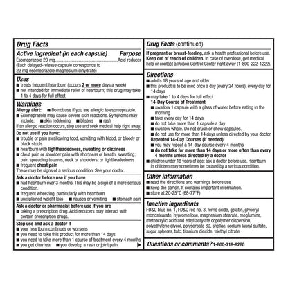 Kirkland Signature acid relief capsules front label