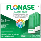 Flonase non-drowsy 24 hour allergy relief nasal spray 3-pack