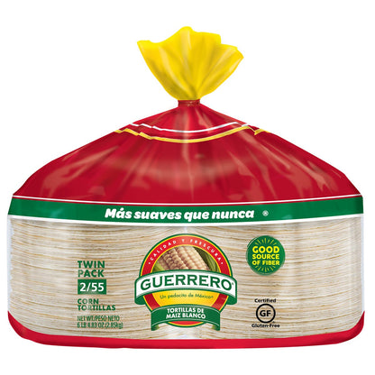 Guerrero white corn tortillas 110 count pack