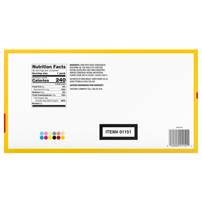 Starburst chewy candy pack with strawberry cherry orange lemon