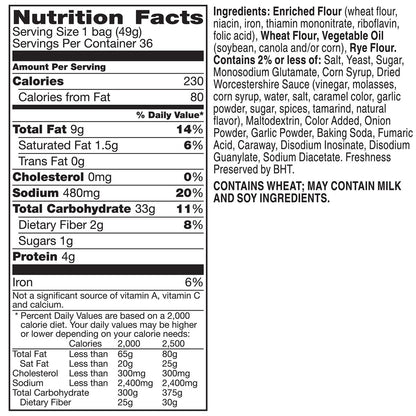 Single-serve Gardetto's snack mix bags