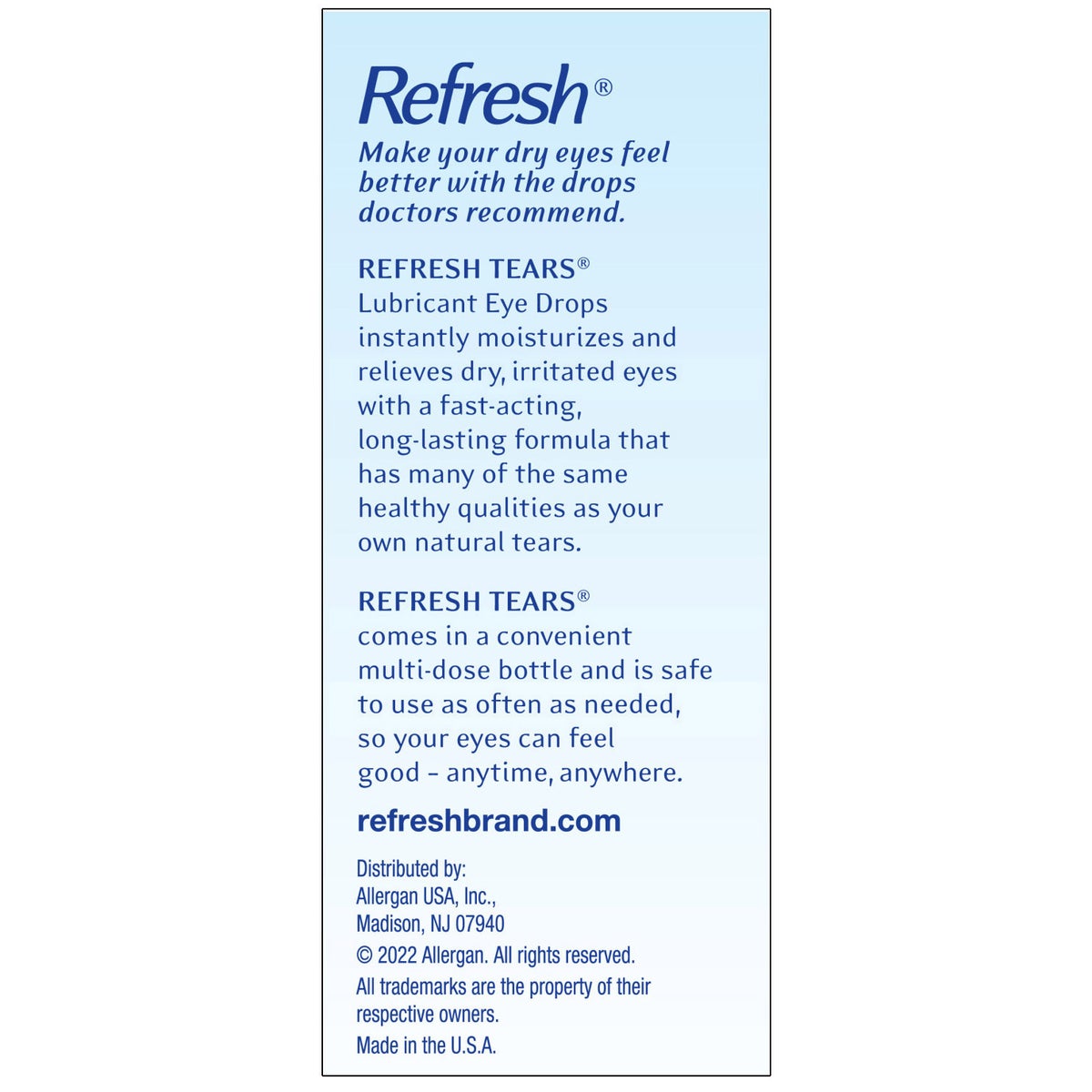 Refresh Tears 15 mL lubricant eye drops