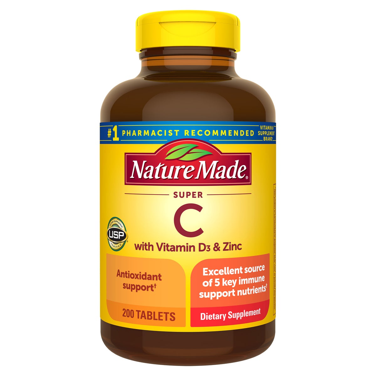 Nature Made Super C with vitamin D3 and zinc tablets
