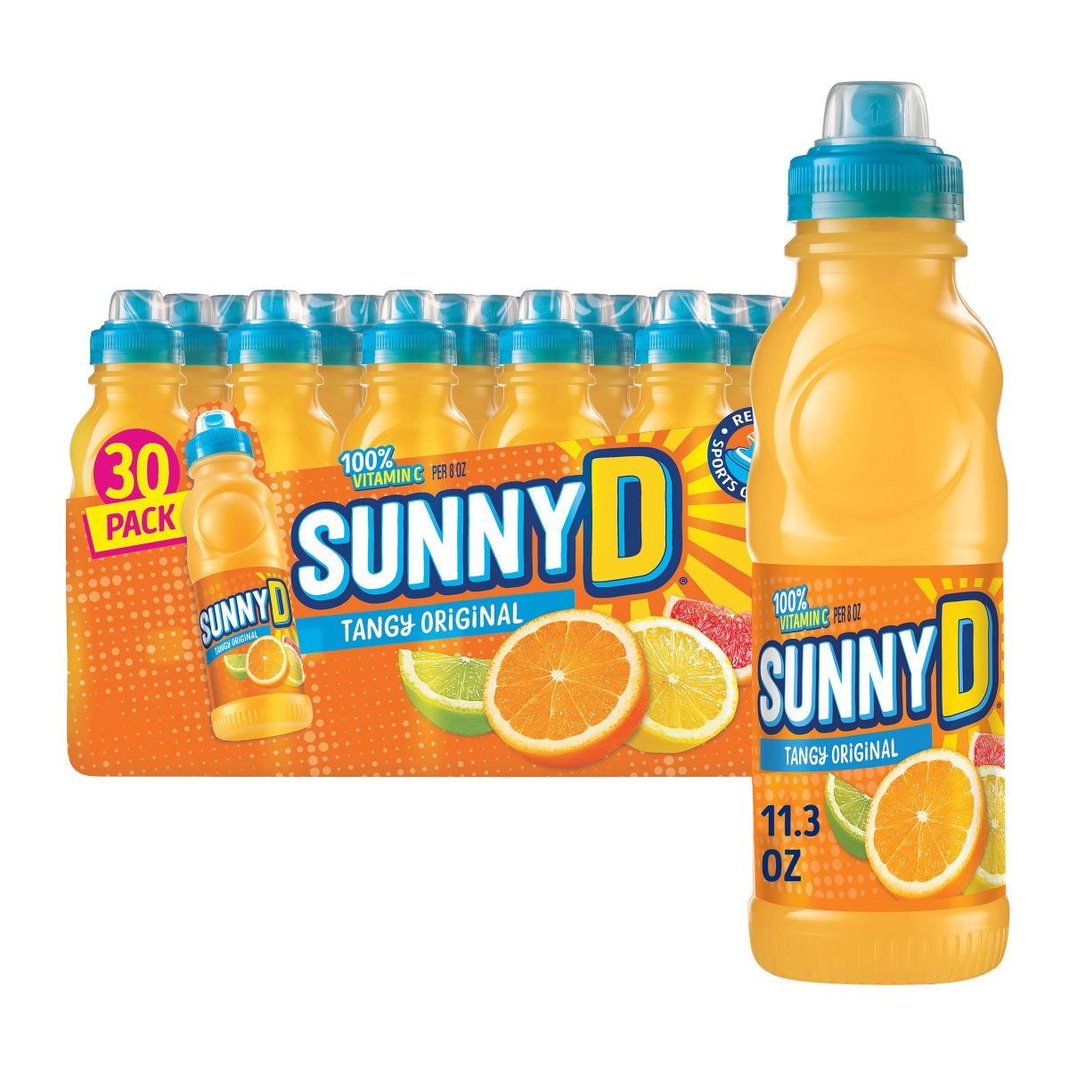 SunnyD 11.3 fl oz bottles with sport cap