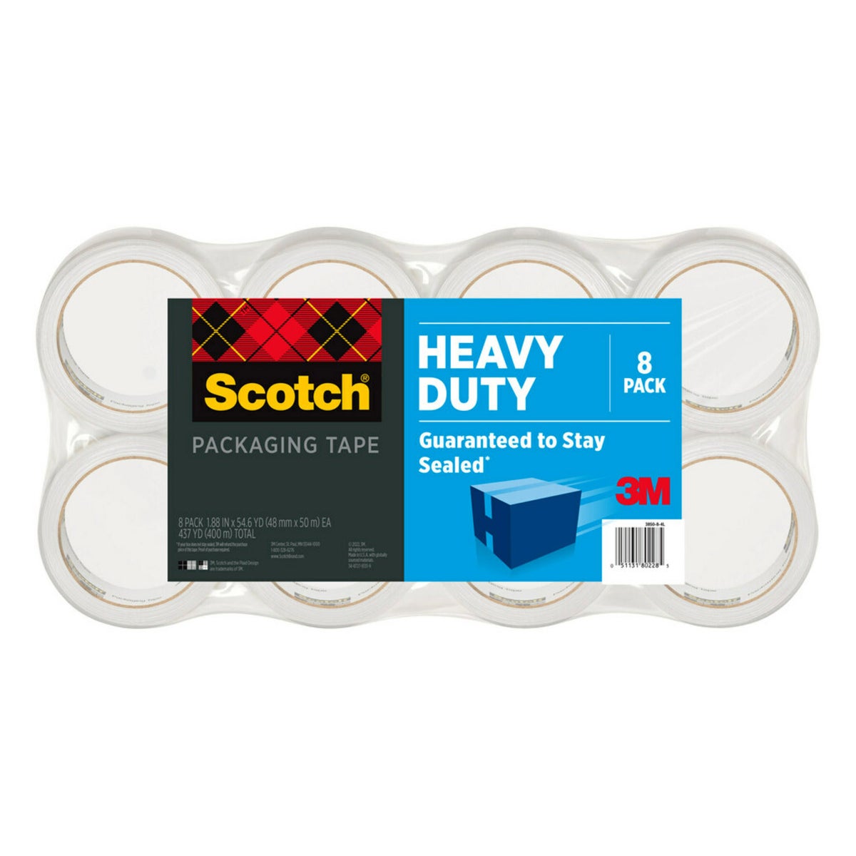 Scotch heavy duty shipping tape 8-pack