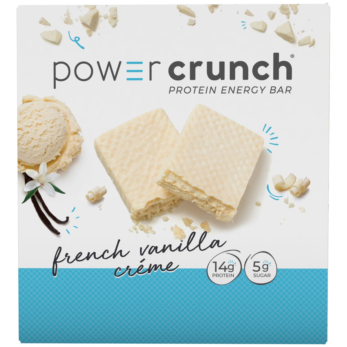 Power Crunch French Vanilla protein energy bar box