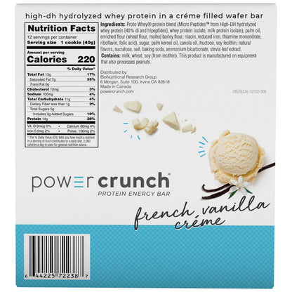 Power Crunch French Vanilla single protein bar