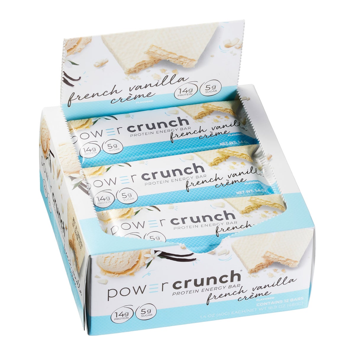 Power Crunch French Vanilla 12-count snack box