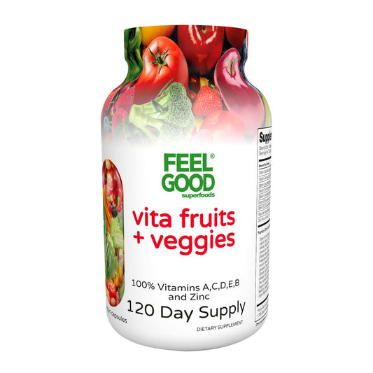 FEELGOOD Vita Fruits & Veggies 120 capsules supplement bottle