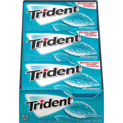 Trident wintergreen gum 14 sticks per pack