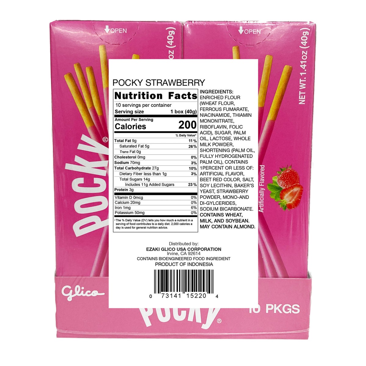 Strawberry Pocky biscuit sticks snack package