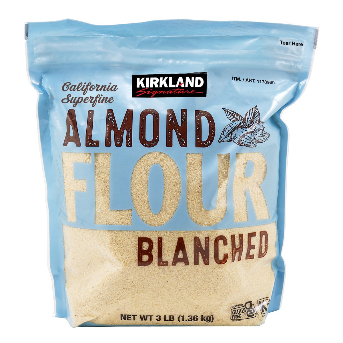 Kirkland Signature almond flour 3 lb bag