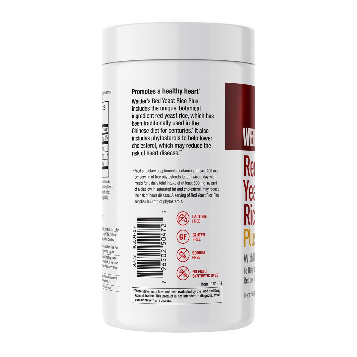 Weider dietary supplement bottle close-up