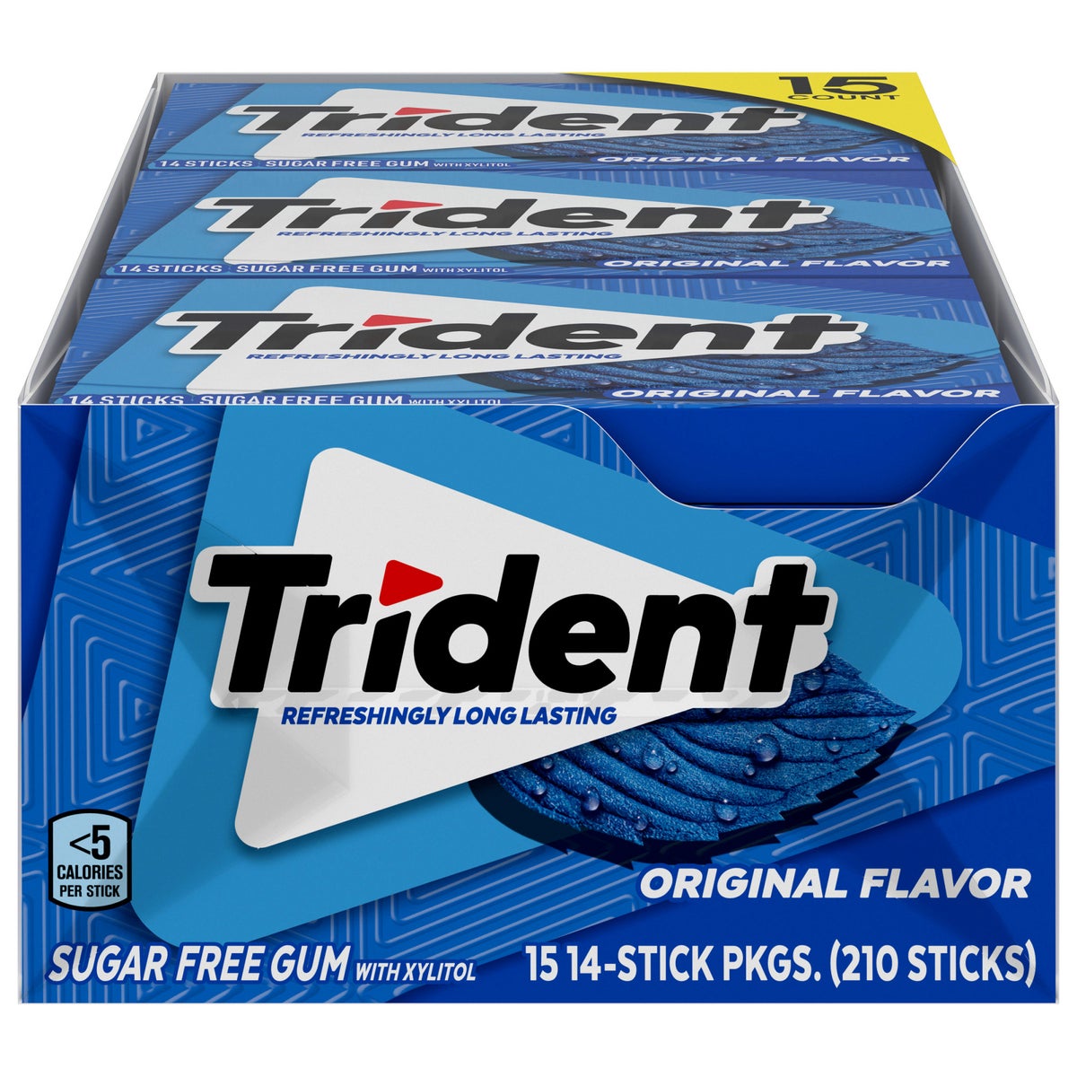 Trident Original sugar free gum 15-pack