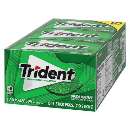 Close-up of Trident sugar free gum packaging
