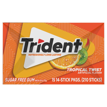 Trident sugar free tropical twist gum pack