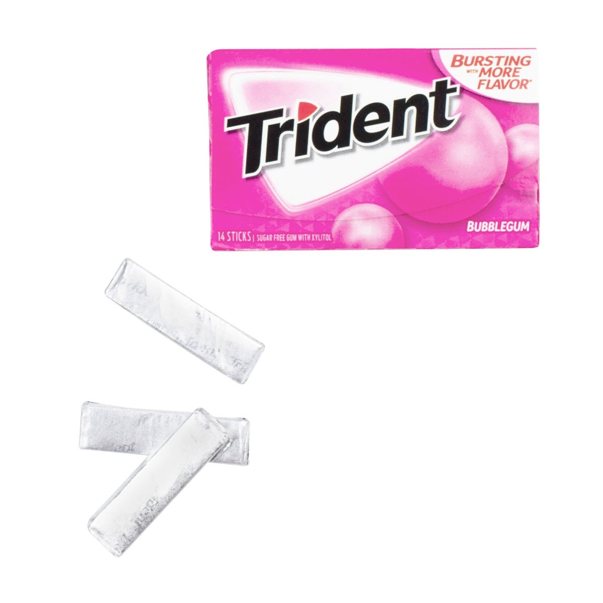 Trident 14-piece gum pack front view