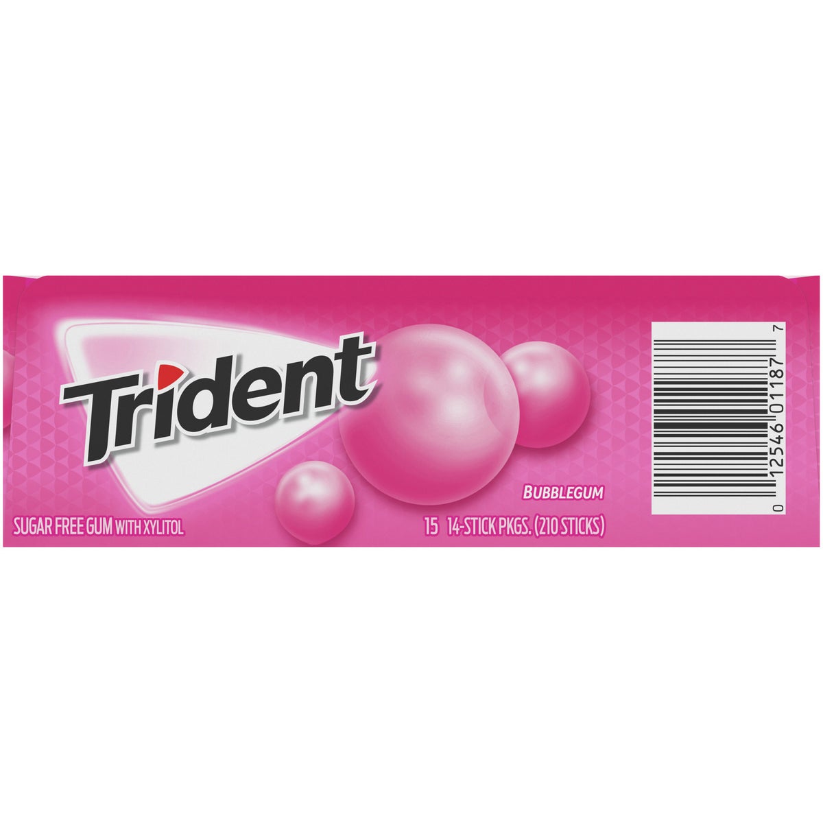 Trident gum pack for travel and desk storage