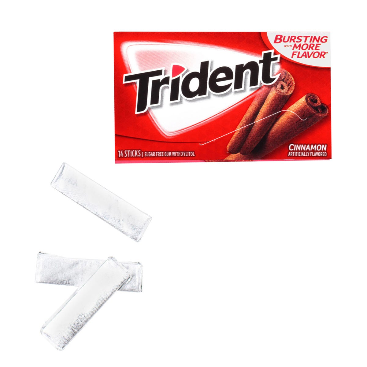 Sugar free cinnamon gum 14 pieces per pack
