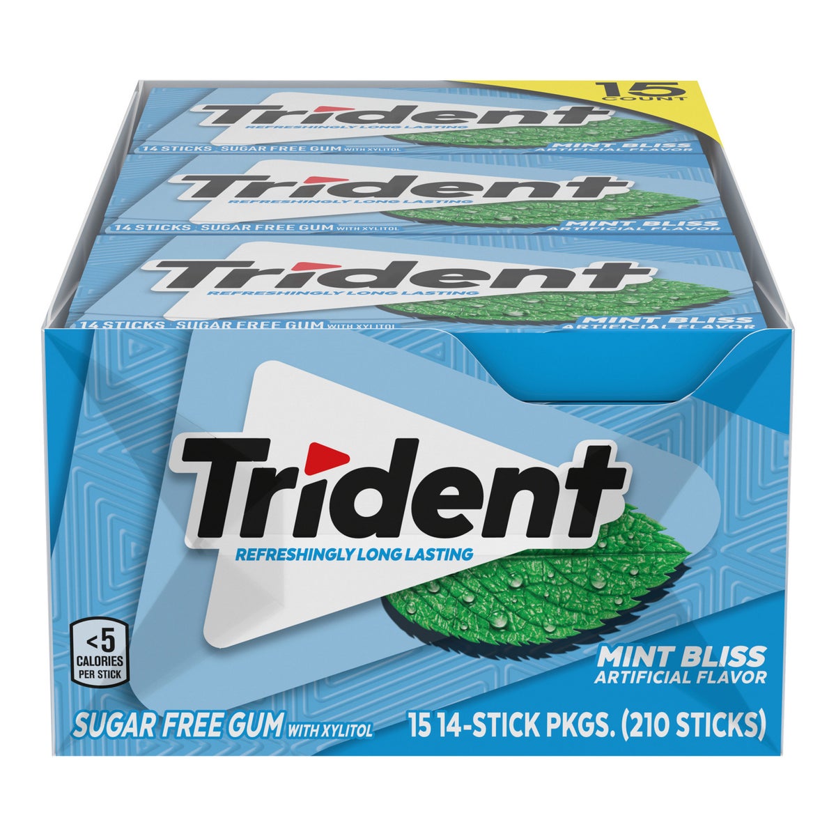 Trident Sugar Free Gum Mint Bliss 15-count pack
