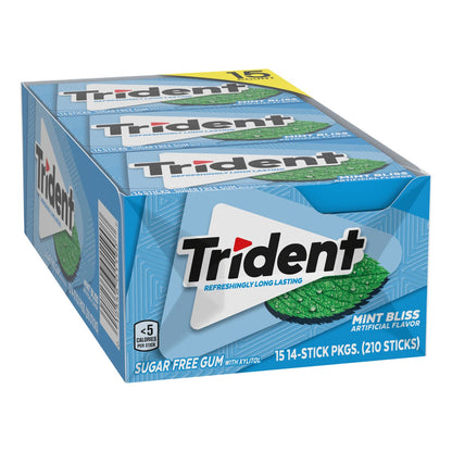 Trident Mint Bliss sugar free gum 14 pieces