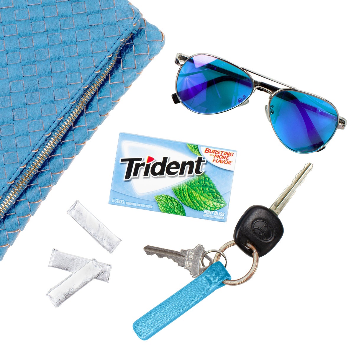 Mint Bliss Trident gum packs for travel