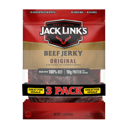 Jack Link's Original beef jerky 3-count pack